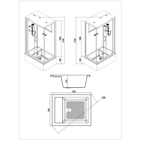 КАБИНА ДУШЕВАЯ ESBANO EST-108 CKRB