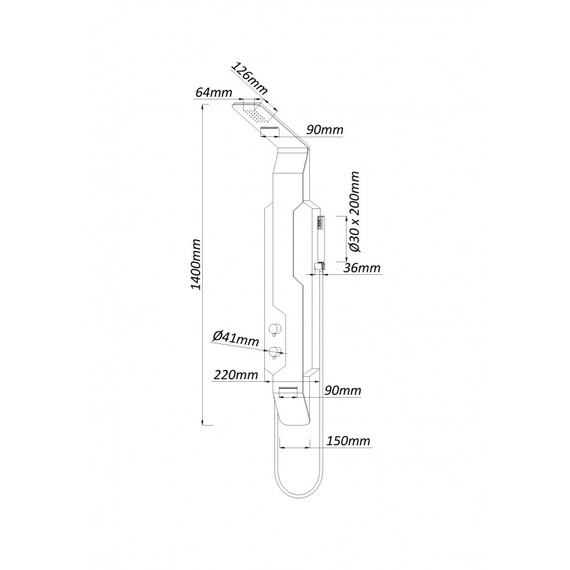 ДУШЕВАЯ ПАНЕЛЬ BLACK & WHITE GR028