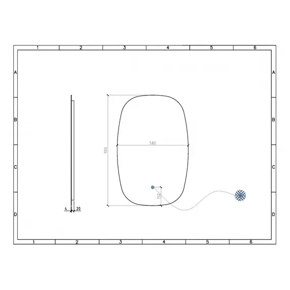 ЗЕРКАЛО BLACK & WHITE U925.MR