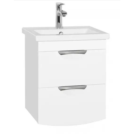 ТУМБА С РАКОВИНОЙ ПОДВЕСНАЯ STYLE LINE "ЖАСМИН 2", КОМО 50, ЛЮКС БЕЛАЯ, PLUS