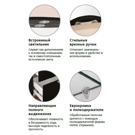 ТУМБА С РАКОВИНОЙ ПОДВЕСНАЯ STYLE LINE "ЖАСМИН 2", КОМО 50, ЛЮКС БЕЛАЯ, PLUS