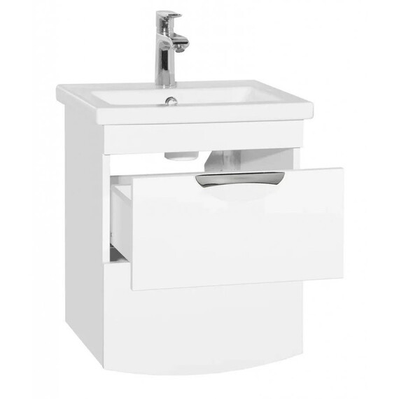 ТУМБА С РАКОВИНОЙ ПОДВЕСНАЯ STYLE LINE "ЖАСМИН 2", КОМО 50, ЛЮКС БЕЛАЯ, PLUS