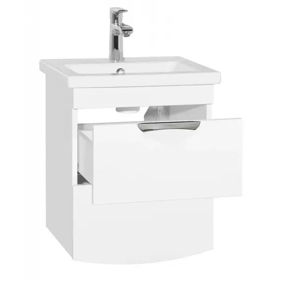 ТУМБА С РАКОВИНОЙ ПОДВЕСНАЯ STYLE LINE "ЖАСМИН 2", КОМО 50, ЛЮКС БЕЛАЯ, PLUS