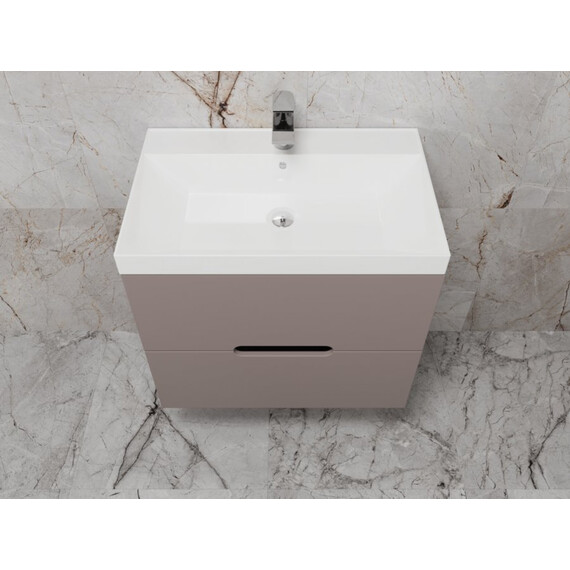 ТУМБА ПОДВЕСНАЯ STYLE LINE "МАТИС 70", CLASSIC 70, (2 ЯЩИКА), ТАУП ТЕМНЫЙ, ЭМАЛЬ