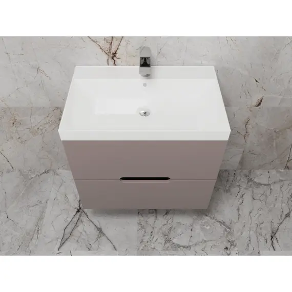 ТУМБА ПОДВЕСНАЯ STYLE LINE "МАТИС 70", CLASSIC 70, (2 ЯЩИКА), ТАУП ТЕМНЫЙ, ЭМАЛЬ