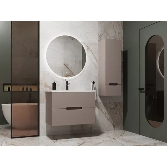 ТУМБА ПОДВЕСНАЯ STYLE LINE "МАТИС 70", CLASSIC 70, (2 ЯЩИКА), ТАУП ТЕМНЫЙ, ЭМАЛЬ