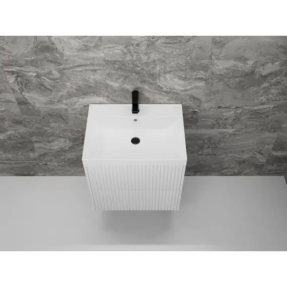 ТУМБА ПОДВЕСНАЯ STYLE LINE "СТОКГОЛЬМ 60", CLASSIC 60, (2 ЯЩ.) БЕЛЫЙ РИФЛЕНЫЙ СОФТ, PUSH