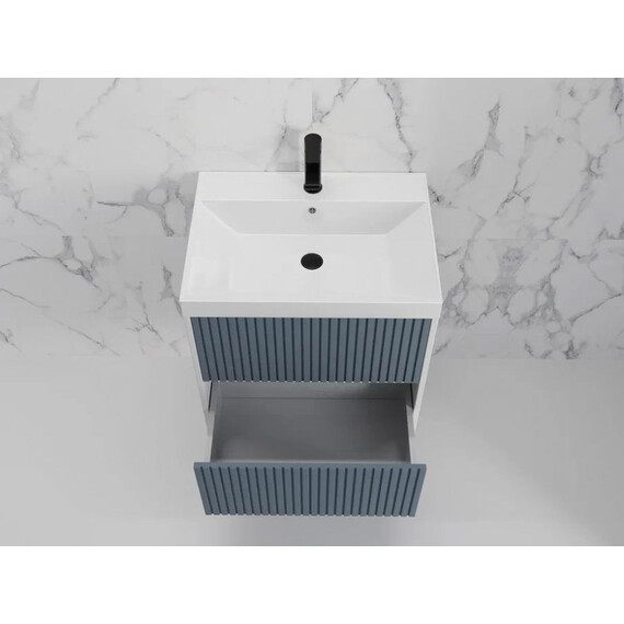 ТУМБА ПОДВЕСНАЯ STYLE LINE "СТОКГОЛЬМ 60", CLASSIC 60, (2 ЯЩ.) ГРАФИТ СОФТ, PUSH