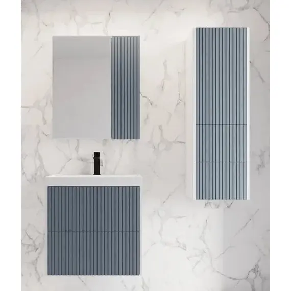 ТУМБА ПОДВЕСНАЯ STYLE LINE "СТОКГОЛЬМ 60", CLASSIC 60, (2 ЯЩ.) ГРАФИТ СОФТ, PUSH