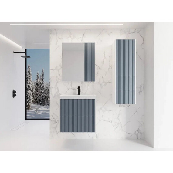 ТУМБА ПОДВЕСНАЯ STYLE LINE "СТОКГОЛЬМ 70", CLASSIC 70, (2 ЯЩ.) ГРАФИТ СОФТ, PUSH