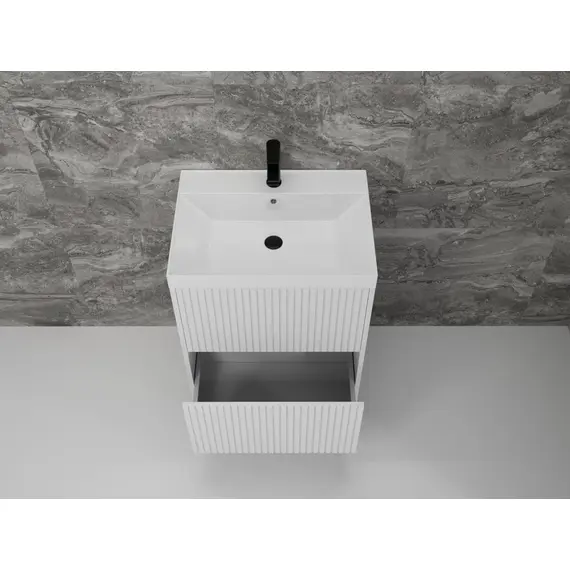 ТУМБА НАПОЛЬНАЯ STYLE LINE "СТОКГОЛЬМ 60", CLASSIC 60, (2 ЯЩ.) БЕЛЫЙ РИФЛЕНЫЙ СОФТ, PUSH