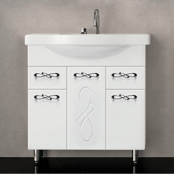 ТУМБА С РАКОВИНОЙ STYLE LINE ВЕНЕЦИЯ 90 (2 ЯЩ.) ПОД УМЫВАЛЬНИК ЭЛЬБРУС 90