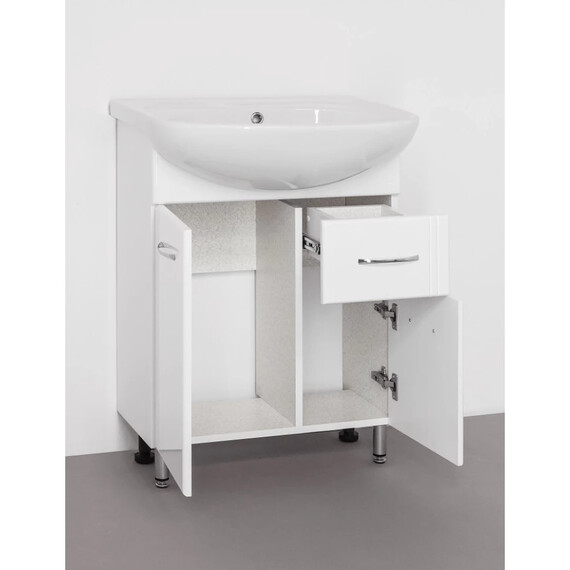 ТУМБА С РАКОВИНОЙ STYLE LINE ЭКО СТАНДАРТ 11 (1 ЯЩ.) ПОД УМЫВАЛЬНИК ЭРИКА 61