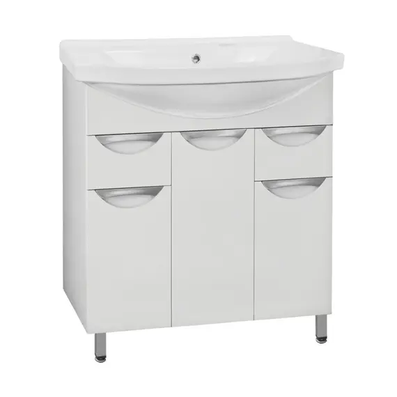 ТУМБА С РАКОВИНОЙ STYLE LINE ЖАСМИН 80 (2 ЯЩ.) ПОД УМЫВАЛЬНИК ЭЛЬБРУС 80