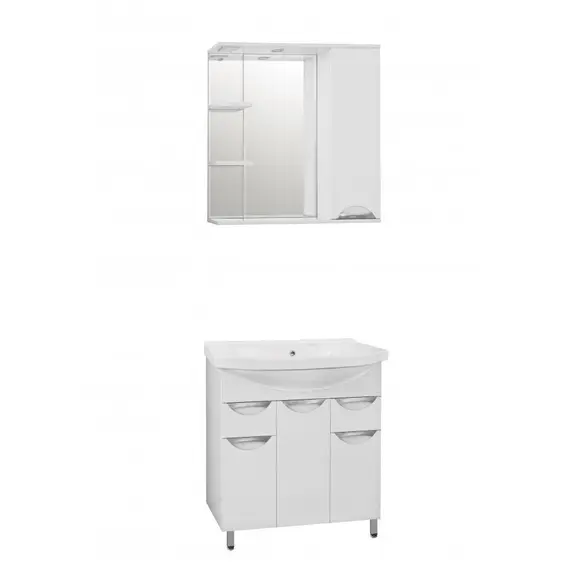 ТУМБА С РАКОВИНОЙ STYLE LINE ЖАСМИН 80 (2 ЯЩ.) ПОД УМЫВАЛЬНИК ЭЛЬБРУС 80