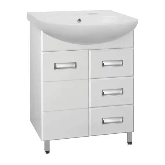 ТУМБА С РАКОВИНОЙ STYLE LINE ИРИС 65 (3 ЯЩ.) ПОД УМЫВАЛЬНИК СТЕЛЛА 65