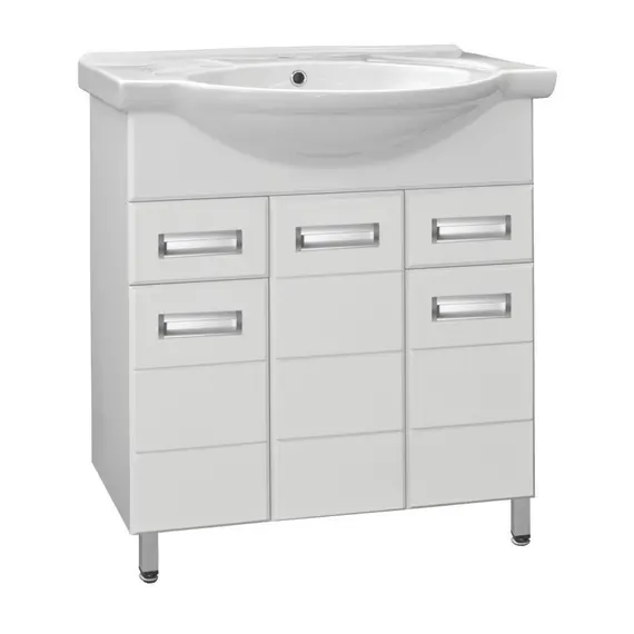 ТУМБА С РАКОВИНОЙ STYLE LINE ИРИС 75 (2 ЯЩ.) ПОД УМЫВАЛЬНИК БАЙКАЛ 75