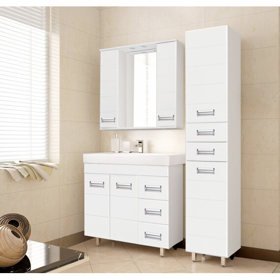 ТУМБА С РАКОВИНОЙ STYLE LINE ИРИС 100 (3 ЯЩ.) ПОД УМЫВАЛЬНИК ЭЛЬБРУС 100