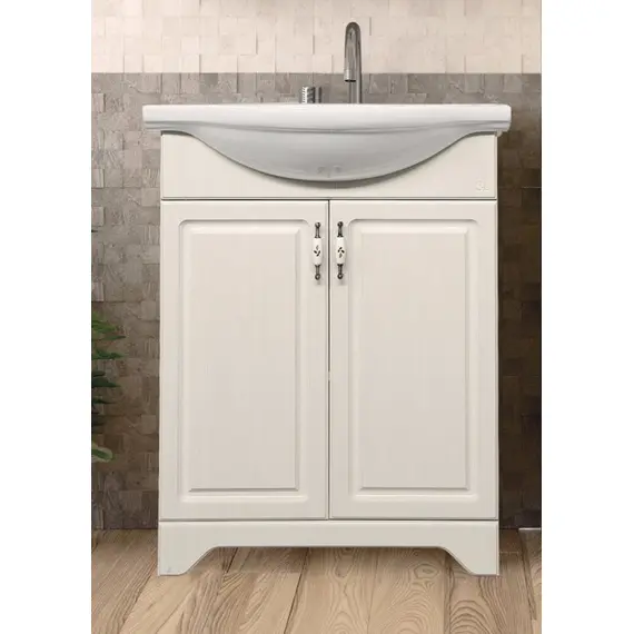 ТУМБА С РАКОВИНОЙ STYLE LINE ОЛЕАНДР-2 65 ПОД УМЫВАЛЬНИК БАЙКАЛ 65, РЕЛЬЕФ ПАСТЕЛЬ