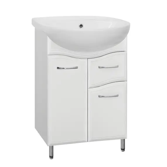 ТУМБА С РАКОВИНОЙ STYLE LINE ЭКО ВОЛНА 11 (1 ЯЩ.) ПОД УМЫВАЛЬНИК АНТИК 55