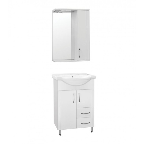 ТУМБА С РАКОВИНОЙ STYLE LINE ЭКО СТАНДАРТ 10/2 (2 ЯЩ.) ПОД УМЫВАЛЬНИК БАЙКАЛ 60