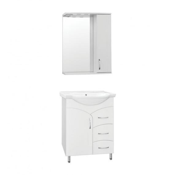 ТУМБА С РАКОВИНОЙ STYLE LINE ЭКО СТАНДАРТ 22 (3 ЯЩ.) ПОД УМЫВАЛЬНИК БАЙКАЛ 65