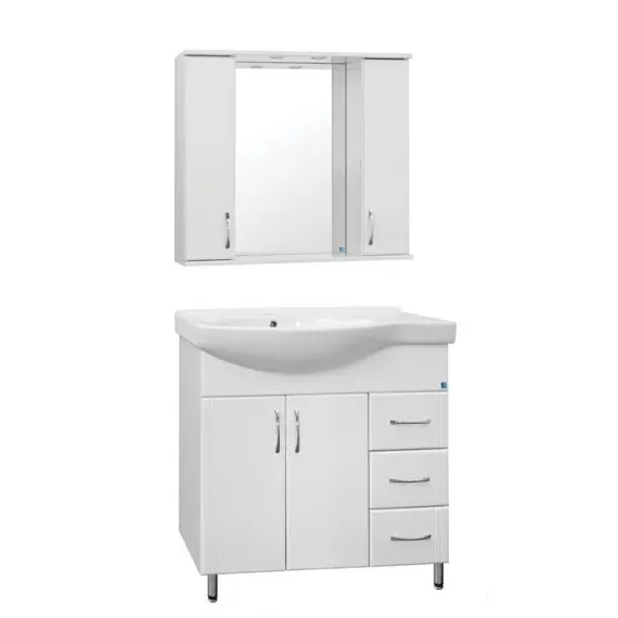 ТУМБА С РАКОВИНОЙ STYLE LINE ЭКО СТАНДАРТ 25 (3 ЯЩ.) ПОД УМЫВАЛЬНИК КОРАЛЛ 82, ПРАВАЯ