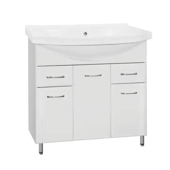 ТУМБА С РАКОВИНОЙ STYLE LINE ЭКО СТАНДАРТ 26 (2 ЯЩ.) ПОД УМЫВАЛЬНИК ЭЛЬБРУС 90