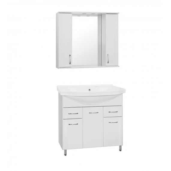 ТУМБА С РАКОВИНОЙ STYLE LINE ЭКО СТАНДАРТ 26 (2 ЯЩ.) ПОД УМЫВАЛЬНИК ЭЛЬБРУС 90