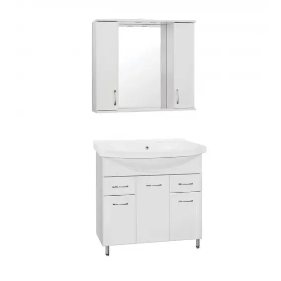 ТУМБА С РАКОВИНОЙ STYLE LINE ЭКО СТАНДАРТ 26 (2 ЯЩ.) ПОД УМЫВАЛЬНИК ЭЛЬБРУС 90