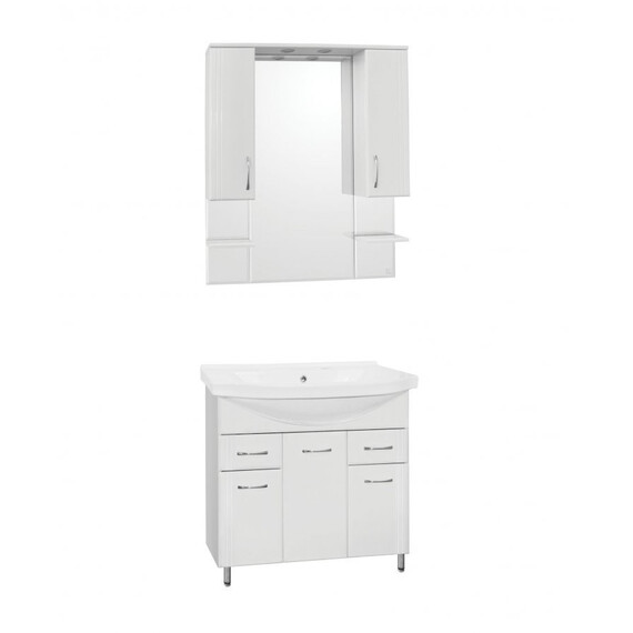 ТУМБА С РАКОВИНОЙ STYLE LINE ЭКО СТАНДАРТ 26 (2 ЯЩ.) ПОД УМЫВАЛЬНИК ЭЛЬБРУС 90