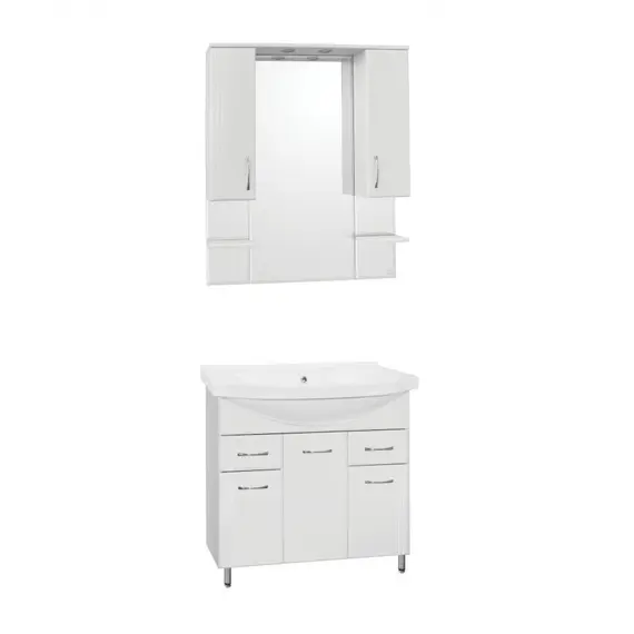 ТУМБА С РАКОВИНОЙ STYLE LINE ЭКО СТАНДАРТ 26 (2 ЯЩ.) ПОД УМЫВАЛЬНИК ЭЛЬБРУС 90