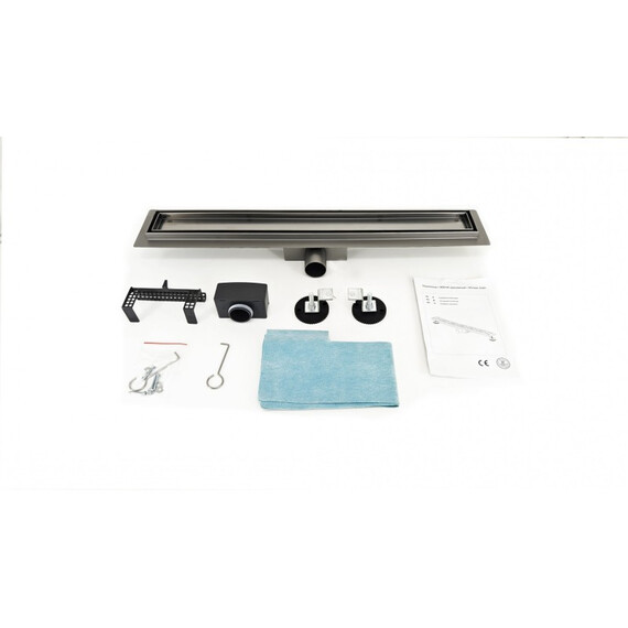 ЖЕЛОБ ДУШЕВОЙ ESBANO META РЕШЕТКА TILE ОРУЖЕЙНАЯ СТАЛЬ ДЛИНА 80 СМ