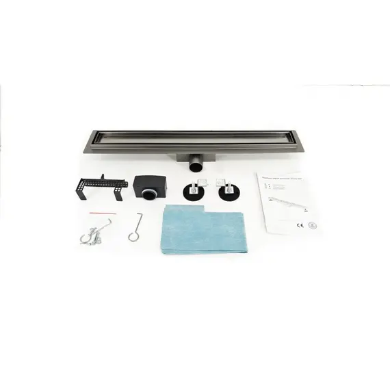 ЖЕЛОБ ДУШЕВОЙ ESBANO META РЕШЕТКА TILE ОРУЖЕЙНАЯ СТАЛЬ ДЛИНА 80 СМ