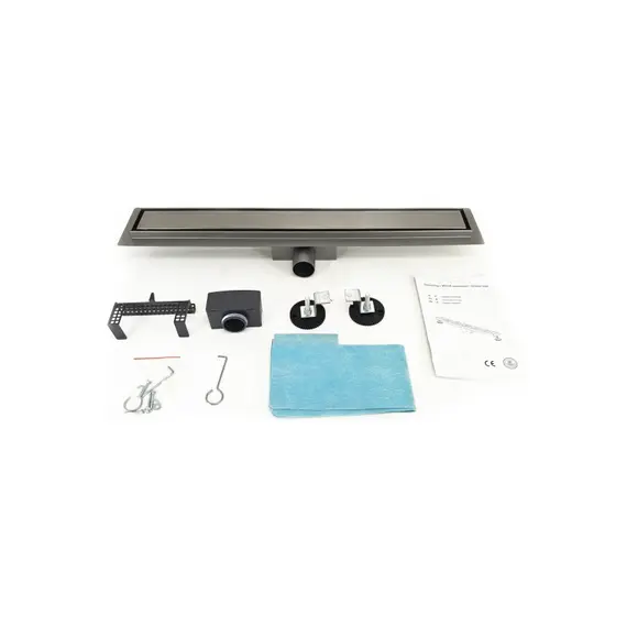 ЖЕЛОБ ДУШЕВОЙ ESBANO META РЕШЕТКА TILE ОРУЖЕЙНАЯ СТАЛЬ ДЛИНА 60 СМ