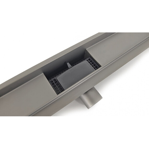 ЖЕЛОБ ДУШЕВОЙ ESBANO META РЕШЕТКА RAIN ОРУЖЕЙНАЯ СТАЛЬ ДЛИНА 70 СМ