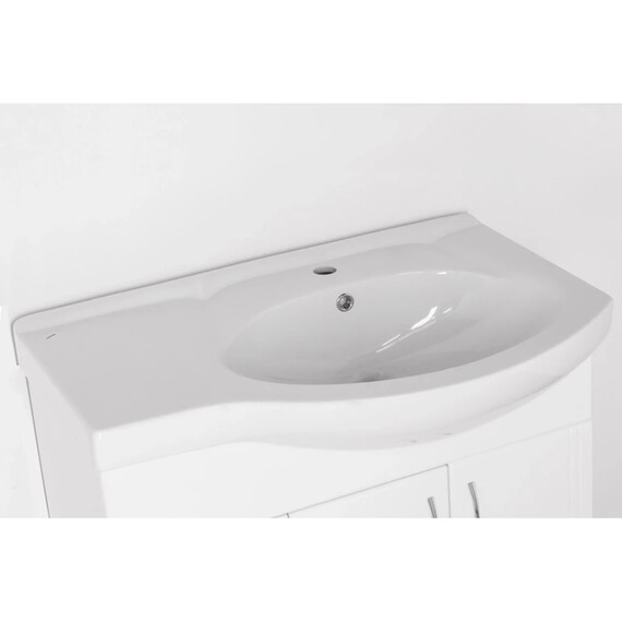 ТУМБА С РАКОВИНОЙ STYLE LINE ЭКО СТАНДАРТ 25 (3 ЯЩ.) ПОД УМЫВАЛЬНИК КОРАЛЛ 82, ЛЕВАЯ