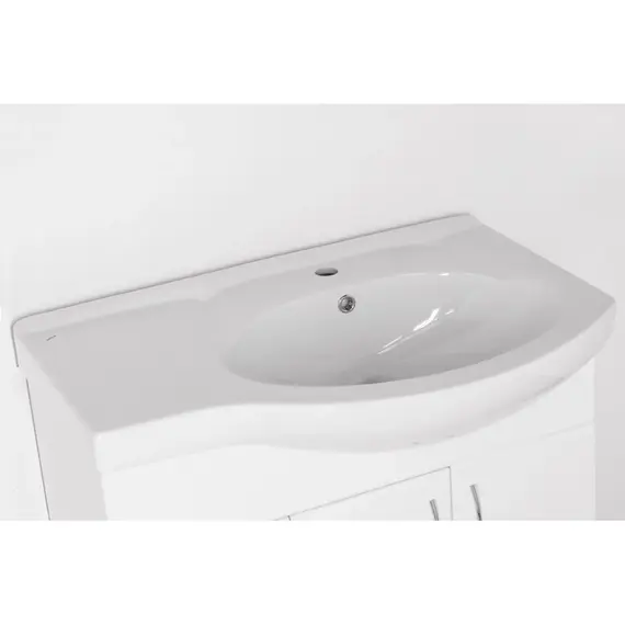 ТУМБА С РАКОВИНОЙ STYLE LINE ЭКО СТАНДАРТ 25 (3 ЯЩ.) ПОД УМЫВАЛЬНИК КОРАЛЛ 82, ЛЕВАЯ