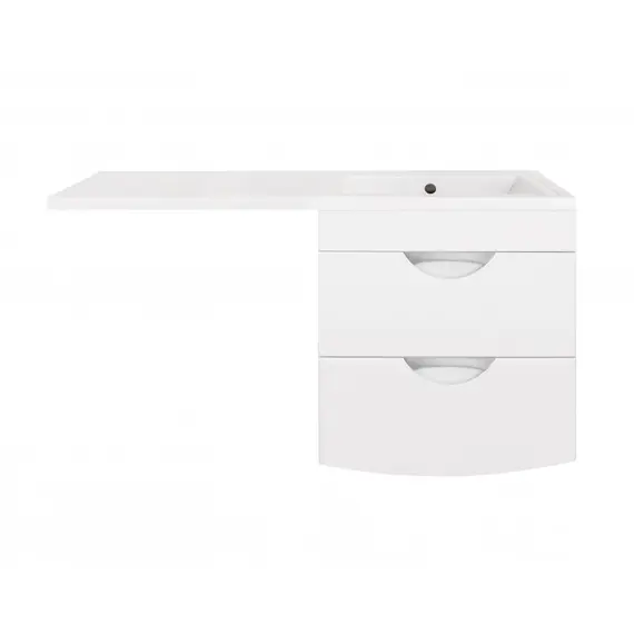 ТУМБА ПОДВЕСНАЯ STYLE LINE "ЖАСМИН 2 60" (2 ЯЩ.), КОСМОС 120, ЛЮКС БЕЛАЯ, PLUS