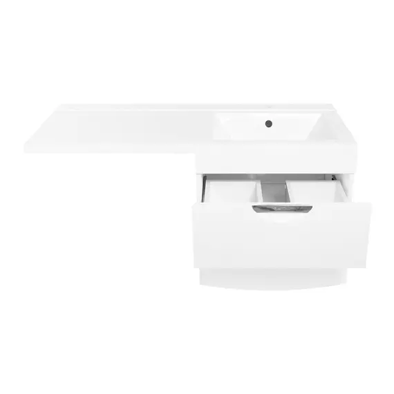 ТУМБА ПОДВЕСНАЯ STYLE LINE "ЖАСМИН 2 60" (2 ЯЩ.), КОСМОС 120, ЛЮКС БЕЛАЯ, PLUS