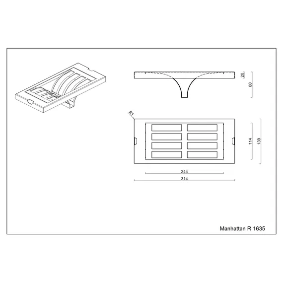 МОДУЛЬ ДЛЯ СУШКИ ПОСУДЫ KANTERA R1635