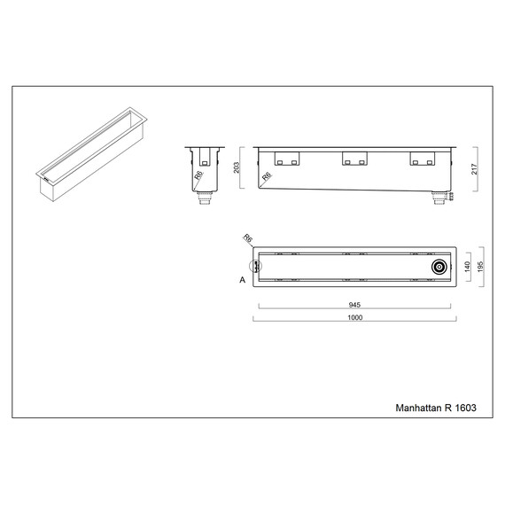 БЛОК KANTERA MANHATTAN ORIGINAL R1603 - 1000ММ