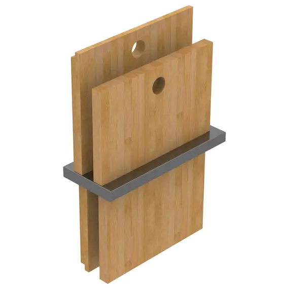 МОДУЛЬ С 2-МЯ РАЗДЕЛОЧНЫМИ ДОСКАМИ KANTERA PANAMA SLIM PEARLARC, BLACK PEARL, PSR003-BP