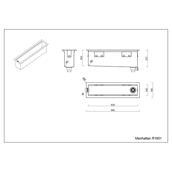 БЛОК KANTERA MANHATTAN ORIGINAL R1601 - 700ММ