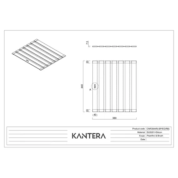 РУЛОННЫЙ КОВРИК-ПОДСТАВКА KANTERA DISH-MAT CNR3844R - RIO BRONZE