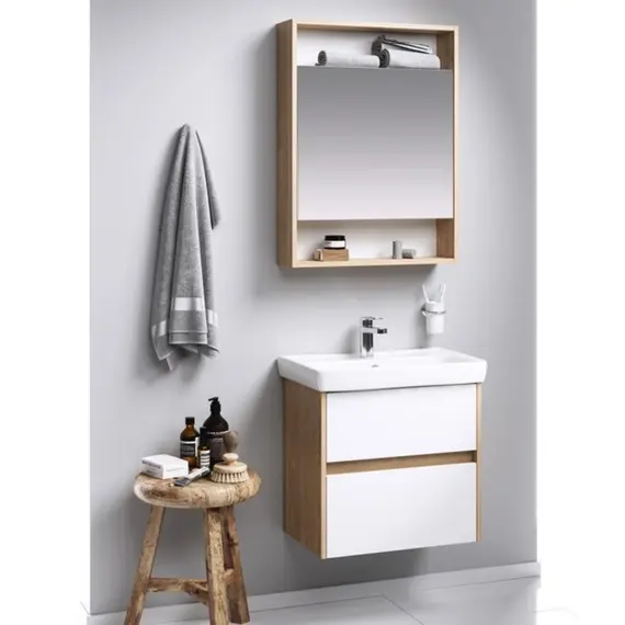 AQWELLA "СИТИ" ТУМБА ПОД УМЫВАЛЬНИК ПОДВЕСНАЯ , ЦВЕТ ДУБ БАЛТИЙСКИЙ CI0106DB