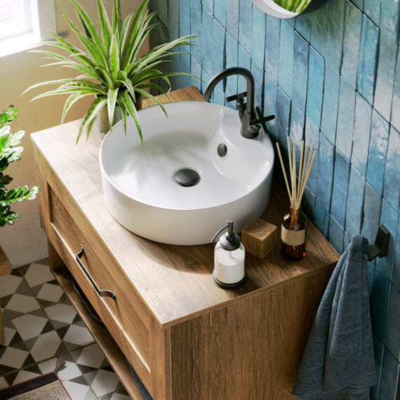 AQWELLA "CRAFT" ТУМБА ПОД УМЫВАЛЬНИК, ЦВЕТ ДУБ БАЛТИЙСКИЙ, CRF0108DB