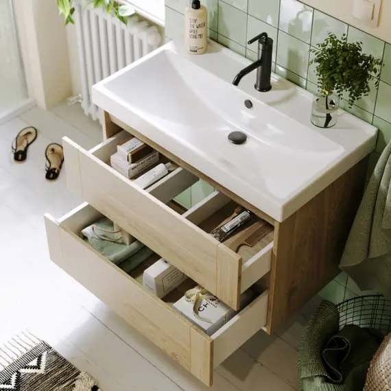 AQWELLA "ASTRID" ТУМБА ПОД УМЫВАЛЬНИК, ЦВЕТ ДУБ ДАВОС, AST0108DD