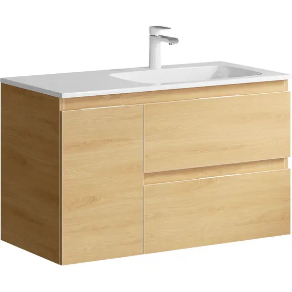 AQWELLA "ACCENT" ТУМБА ПОД УМЫВАЛЬНИК ПРАВАЯ,  ЦВЕТ ДУБ ЗОЛОТОЙ, ACC0109RDZ