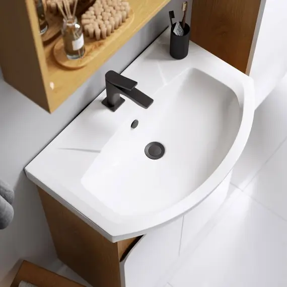 AQWELLA "BASIC" ТУМБА ПОД УМЫВАЛЬНИК, ЦВЕТ ДУБ ЗОЛОТОЙ, BAS0106DZ